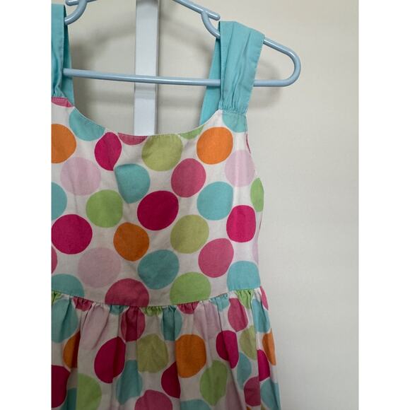 Girls Gymboree Cotton Sun Dress Size 7 Colorful 2010 Polka Dots EUC - Picture 2 of 5